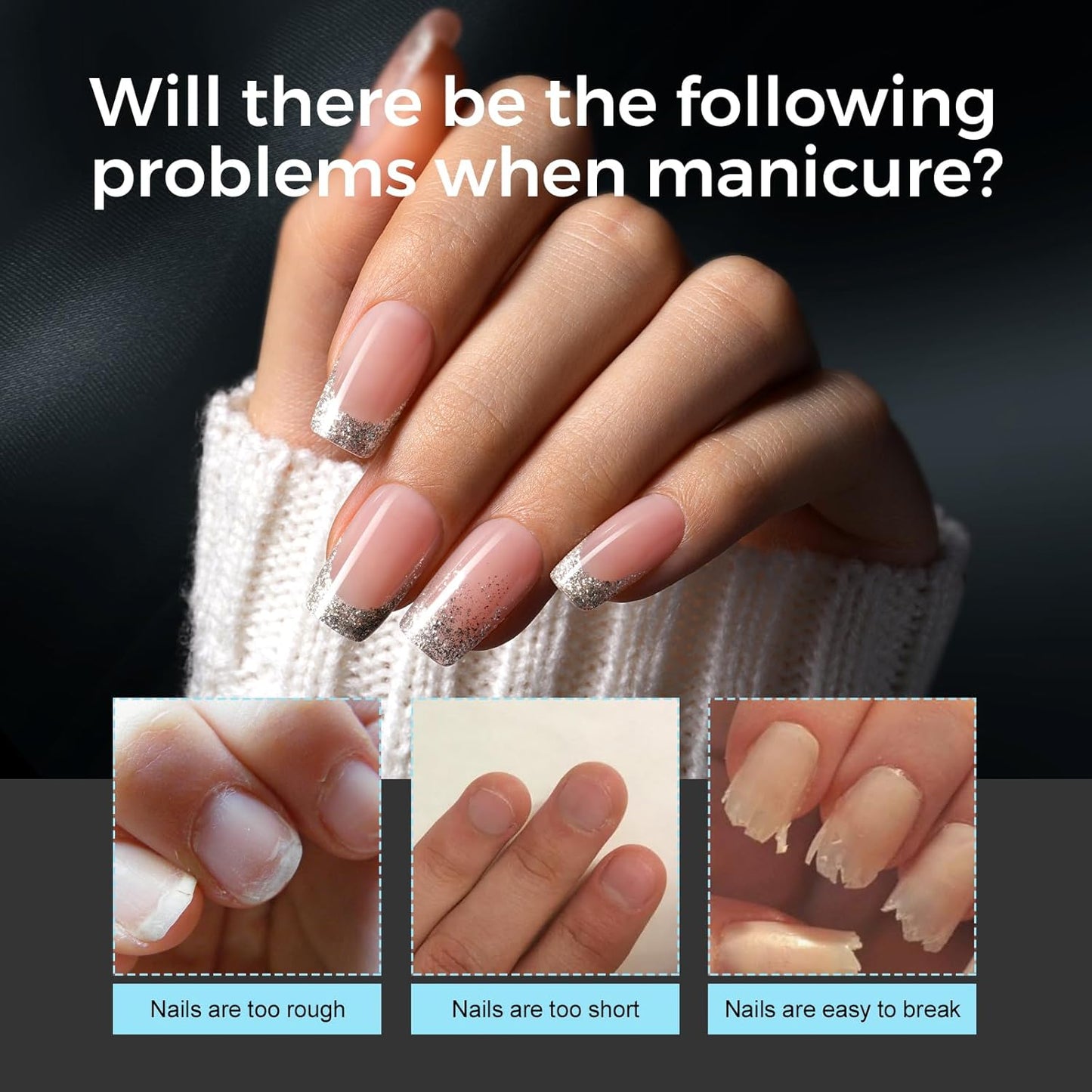 TOMICCA Short Square Nail Tips Acrylic Nails 240Pcs Acrylic Nail Kit Gel Nail Tips 12 Sizes Pre-shape Short Clear Fake Nails for Nail Extension Art Home DIY-Velvo Beauty