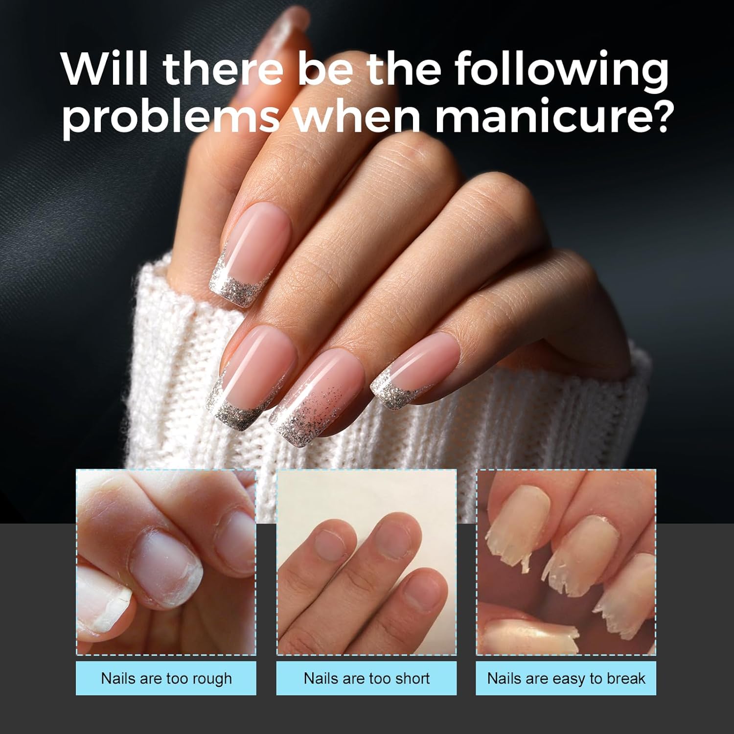 TOMICCA Short Square Nail Tips Acrylic Nails 240Pcs Acrylic Nail Kit Gel Nail Tips 12 Sizes Pre-shape Short Clear Fake Nails for Nail Extension Art Home DIY-Velvo Beauty