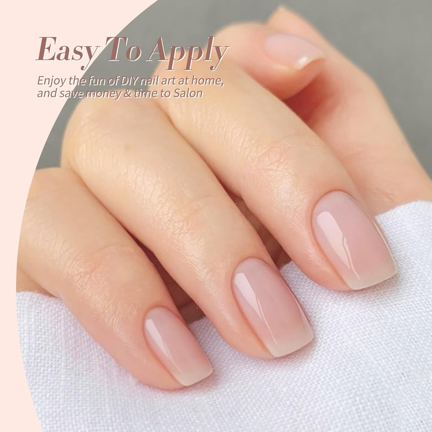 Born Pretty Jelly Nude Gel Nail Polish Set,Nude Clear Gel Nail Polish Sheer Crystal Transparent Gel Polish Soak Off U V Light Cure Gel Polish Kit Nail Art Manicure DIY Salon Home 6PCS 7 ML-Velvo Beauty