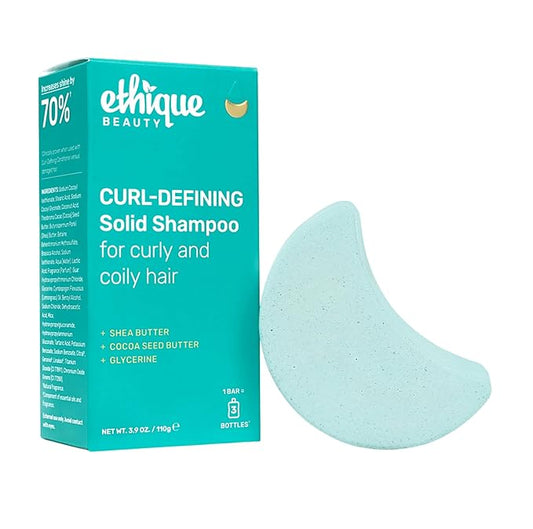 Ethique Curl-Defining Shampoo Bar with Shea Butter - Plastic-Free, Vegan, Cruelty-Free, 3.88 oz - Professor Curl-Velvo Beauty