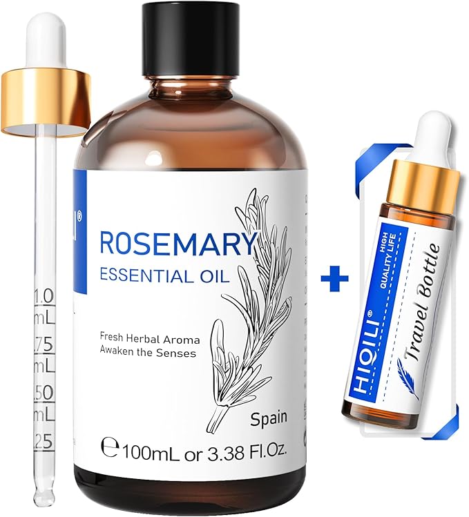 HIQILI Essential Oil for Diffuser (3.38 Fl Oz (Pack of 1), Rosemary)-Velvo Beauty
