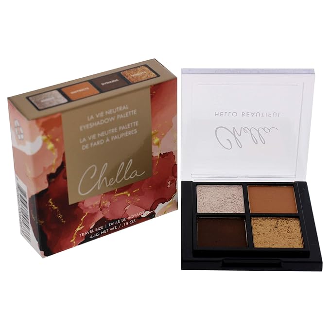 Chella Makeup Eyeshadow Palette (Travel Size, La Vie)-Velvo Beauty