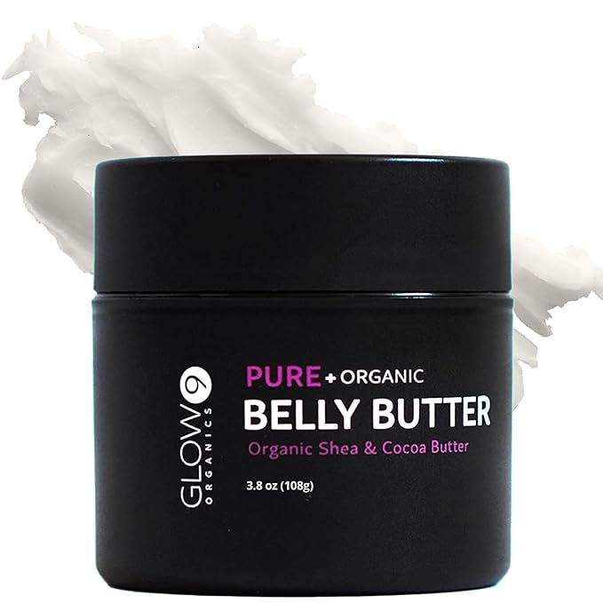 Belly Butter for Pregnancy, 100% Organic Stretch Mark Cream, Maternity Skincare for Itchy Skin & Scars, Safe Daily Ritual for Moms, 3.8oz-Velvo Beauty