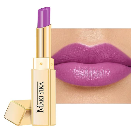MAKI YIKA Moisture Purple Lipstick for Women Hydrate Lip Gloss for Dry Cracked Lips Weightless Glossy Lip Color Juicy Finish,MA065 Lavender-Velvo Beauty