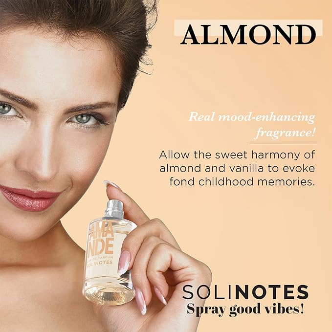 SOLINOTES Almond Perfume for Women - Eau De Parfum | Delicate Floral and Soothing Scent - Made in France - Vegan - 1.7 fl.oz-Velvo Beauty