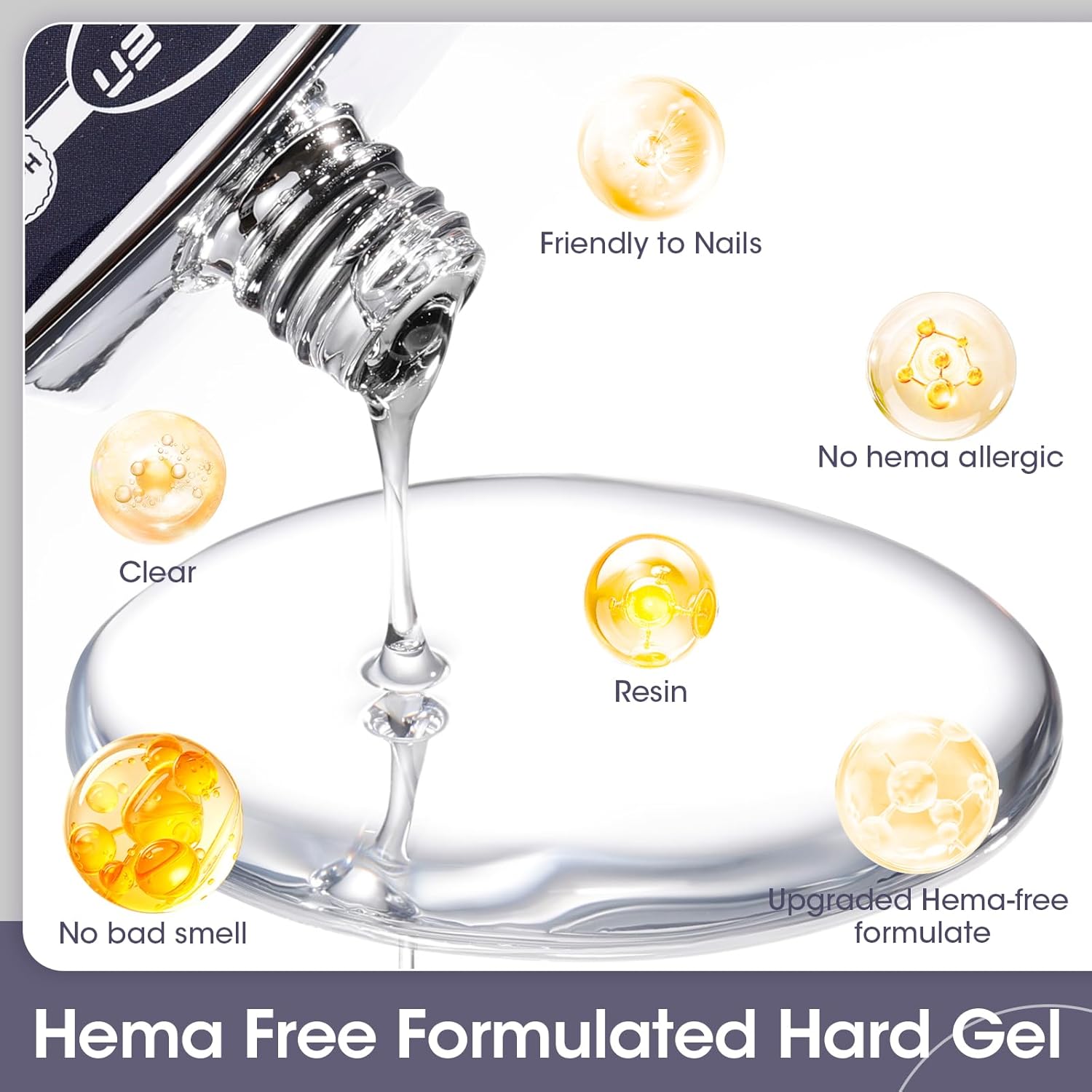 Gellen Salon-Grade Builder Gel for Nails, 5 in 1 Hema Free Clear Builder Gel for Nail Apex Strengthener 20ml Clear Builder GelNail Polish in Upgraded Bottle U V Cured for Home DIY-Velvo Beauty