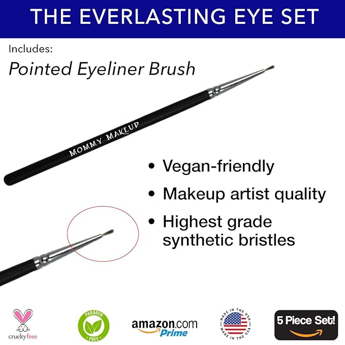 The Everlasting Eye 5 Piece Waterproof Makeup Set. Gel Eyeliner, Creme Eyeshadow, 2 brushes and Mesh Bag. Paraben-free, Talc-free, Cruelty-free. Misty Mocha/Chocolate Kiss 1802-Velvo Beauty