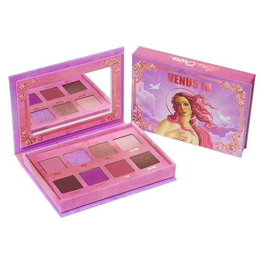 Lime Crime Eye & Face Palette, Venus 3-8 Shades in Matte, Glitter & Metallic Finishes of Dreamy Pinks & Purples - Highly Pigmented Color & Easy to Blend Formula - Mirrored Box - Vegan-Velvo Beauty