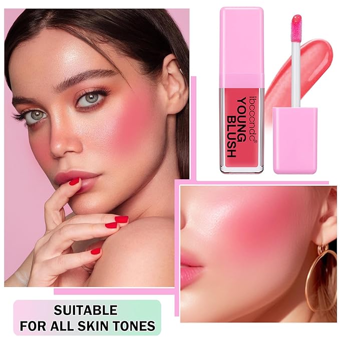 CAHIUYOA Pink Liquid Blush Oil Clear Liquid Blush for Cheeks Tinted Blush Stick Moisturizing Smooth Liquid Face Blush Makeup Gifts for Women-Velvo Beauty