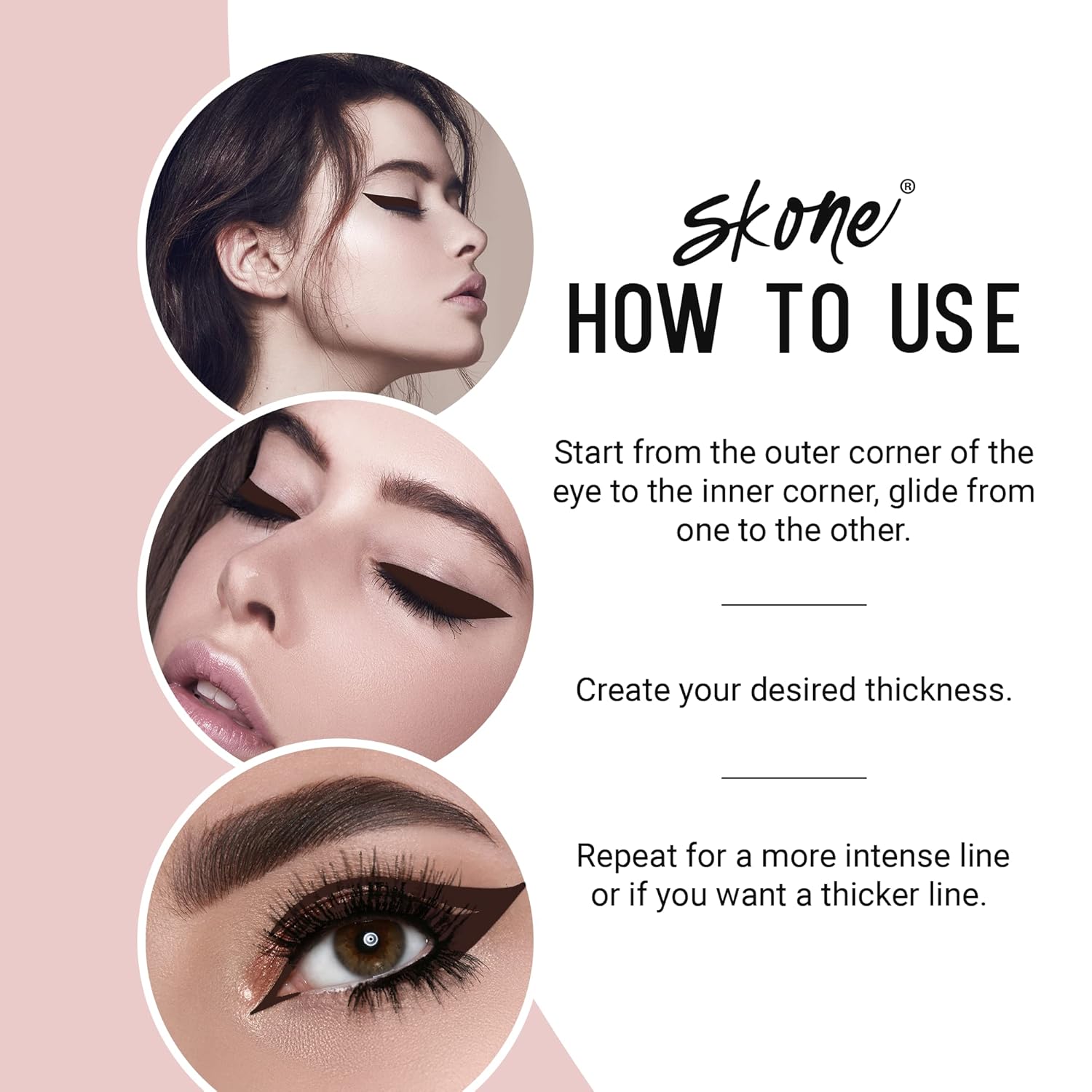 Skone Cosmetics Insanely Intense Tattooed Eyeliner Pen - Waterproof Liquid Eyeliner, Long Lasting, Sweat Proof, Smudge Proof Felt Tip Liquid Eyeliner - Pigmented Eye Liner Makeup - Brown (0.07oz)-Velvo Beauty