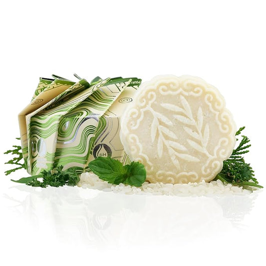 Viori Tea Tree Mint Essential Oil Shampoo Bar Made with Rice Water - Handcrafted All Natural Shampoo Bars - Sulfate Free-Velvo Beauty