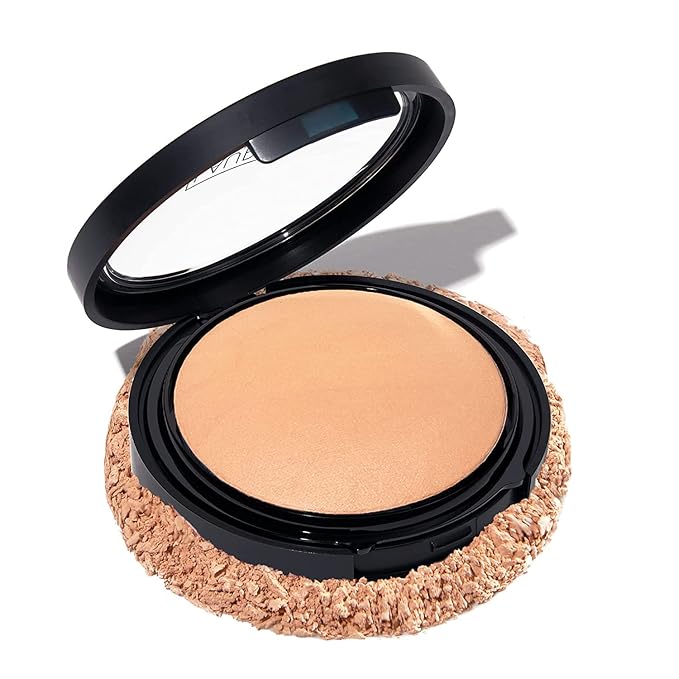LAURA GELLER NEW YORK Baked Double Take Powder Foundation - Medium - Buildable Medium to Full Coverage - Matte Finish-Velvo Beauty