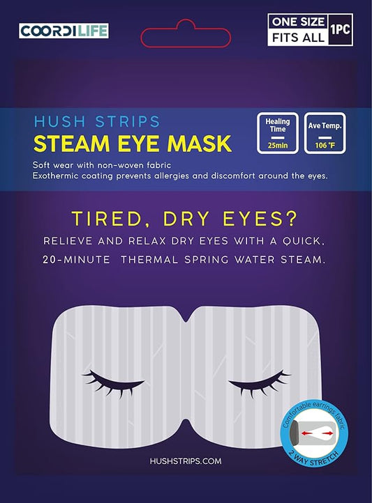 (6 Pack) Disposable Steam Eye Mask - Warm, Relaxing, Self Heating, Comfortable - Skincare Solution for Puffiness, Sleeping, Dry Eyes, Dark Circles, Travel - Spa Gift-Velvo Beauty