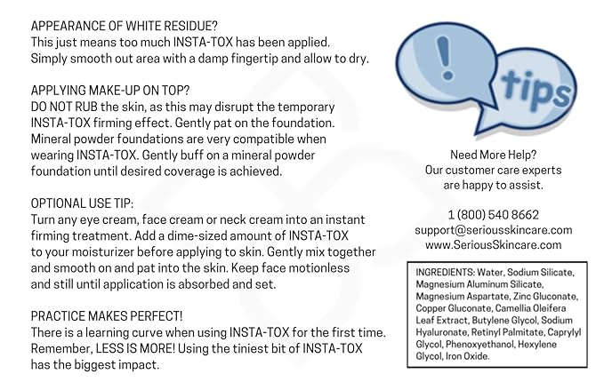 Serious Skincare INSTA-TOX Instant Wrinkle Smoothing Serum - Improves appearance of Fine Lines & Wrinkles -Temporarily Tightens Skin - Instant Line Filler - Two .75 oz. Tubes (2Pack)-Velvo Beauty