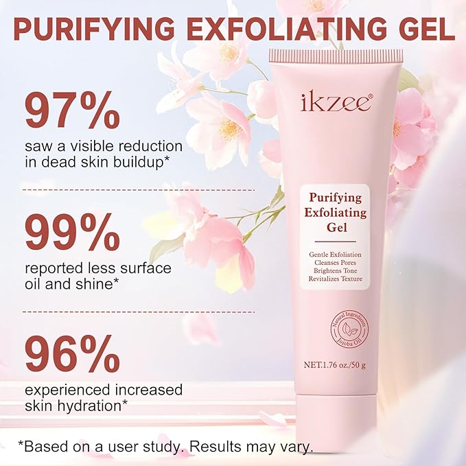 Purifying Exfoliating Gel, Natural Exfoliating Purifying Cream, Facial Exfoliator Cleanser, Gentle Face Wash-Cleansing Moisturizing Peeling Gel, For All Skin Types (1.76 Fl Oz (Pack of 1))-Velvo Beauty