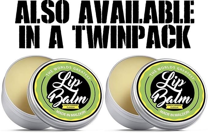 Lip Balm - Lemon Sherbet Flavoured Natural & Organic Lip Moisturizer Balm | Made with Shea Butter Beeswax Jojoba oil & Hemp Seed Oil, The Beard & the Wonderful Lip Balms for Dry & Cracked Lips | 15mL-Velvo Beauty