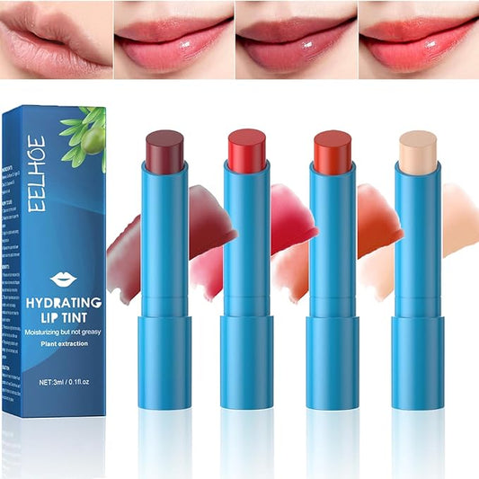 4Pcs Lip Tint Hydrating, Moisturizing Effect Tinted Lip Balm Repair Dry Lips Hydrating Strength Hydrating Lip Tint Lip Care Lip Gloss, Long-Lasting Non-sticky Natural Ingredients Lip Tint-Velvo Beauty