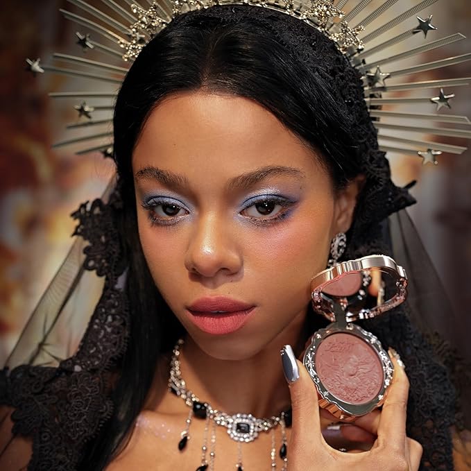 Flower Knows Little Angel Cream Blush,Buildable & Blendable Makeup Blush for cheeks,Soft & Long-lasting,Brick Red Flush for All Skin Tones(01 Flaming Heart,6g)-Velvo Beauty