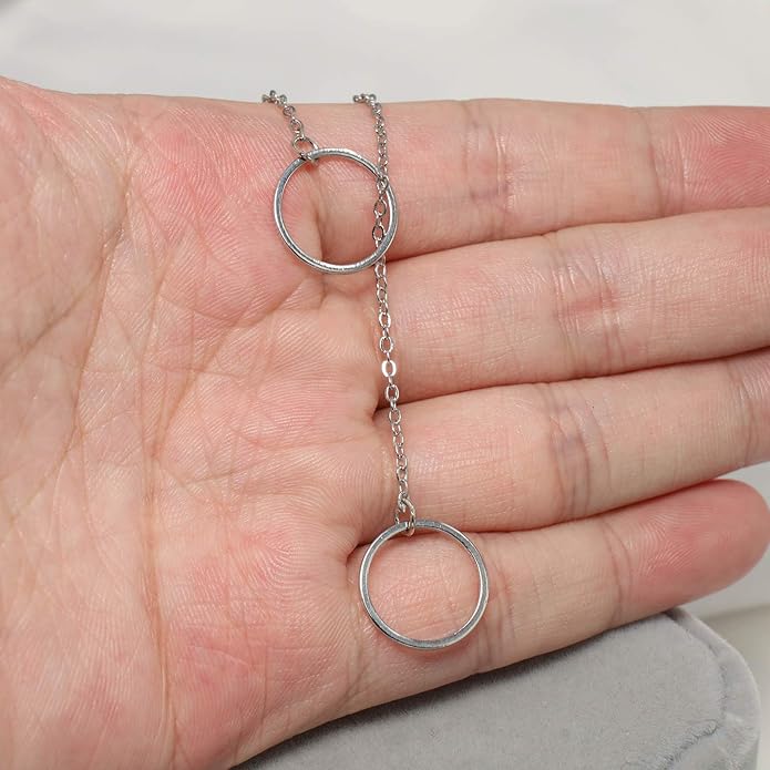 Creative Y-shaped Necklace Hollow Ring Necklace Chain Jewelry Accessories for Women and Girls-Velvo Beauty