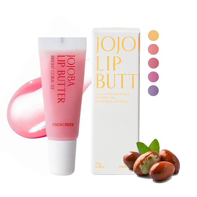 Jojoba Lip Butter (Bright Coral 02)-Velvo Beauty