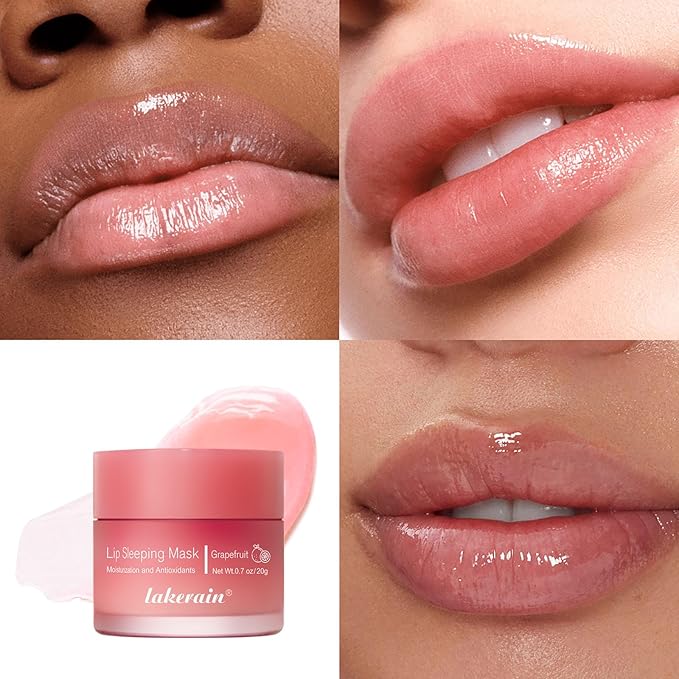 Lip Mask Sleeping,Nourish Hydrate Lip Mask,Lip Oil,Lip Balm, Lip Skin Care,Hydrating, Moisturizing Lip Lines Night Sleep Anti-chapped Lip Cream (Grapefruit)-Velvo Beauty