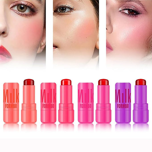 Cooling Water Jelly Tint Blush Makeup Blush Stick 3-in-1 Lip and Cheek Tint Stain Jelly Blush Multi-use Clear Glossy Gel Blush,0.18 Oz (Splash Berry, 0.18 Oz)-Velvo Beauty