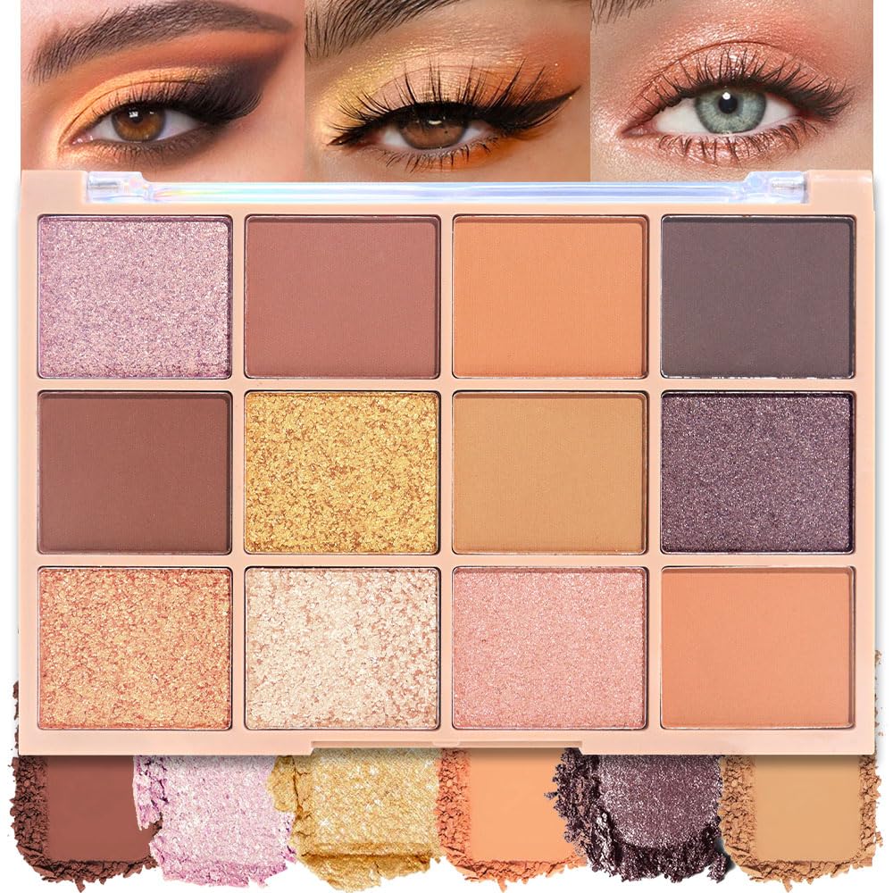 SUAKE Neutral Eye Shadow Palette,Nude Pink Champagne Naked Cream Eyeshadow Palette,Make Up Pallets for Women, Highly Pigmented Long Lasting Naturing-Looking,Blendable,Vegan-Velvo Beauty