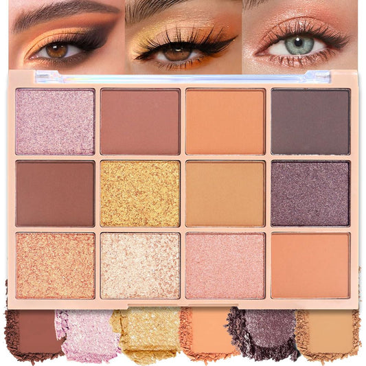 SUAKE Neutral Eye Shadow Palette,Nude Pink Champagne Naked Cream Eyeshadow Palette,Make Up Pallets for Women, Highly Pigmented Long Lasting Naturing-Looking,Blendable,Vegan-Velvo Beauty