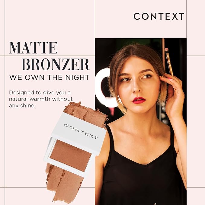 Context Skin Matte Bronzer Powder | Vegan & Cruelty-Free Powder Bronzer for Face | Sun-Kissed Makeup Finish | Long-Lasting, Buildable Coverage Skin Tones | Speed of Sound-Velvo Beauty
