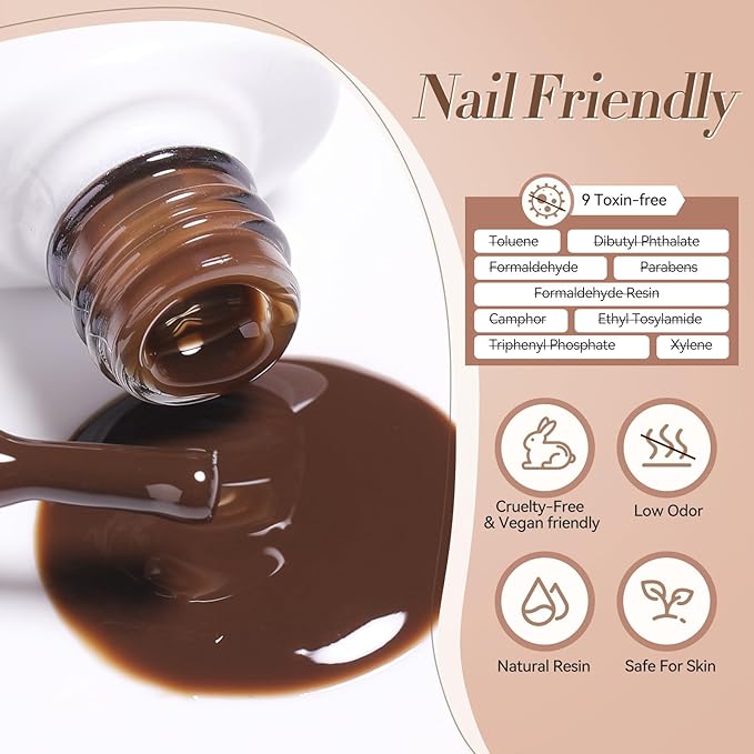 Born Pretty Jelly Gel Nail Polish Milky Jelly Translucent Gel Polish Sheer Red Purple Brown Grey Green Nail Art Varnish Manicure 6PCS-Velvo Beauty