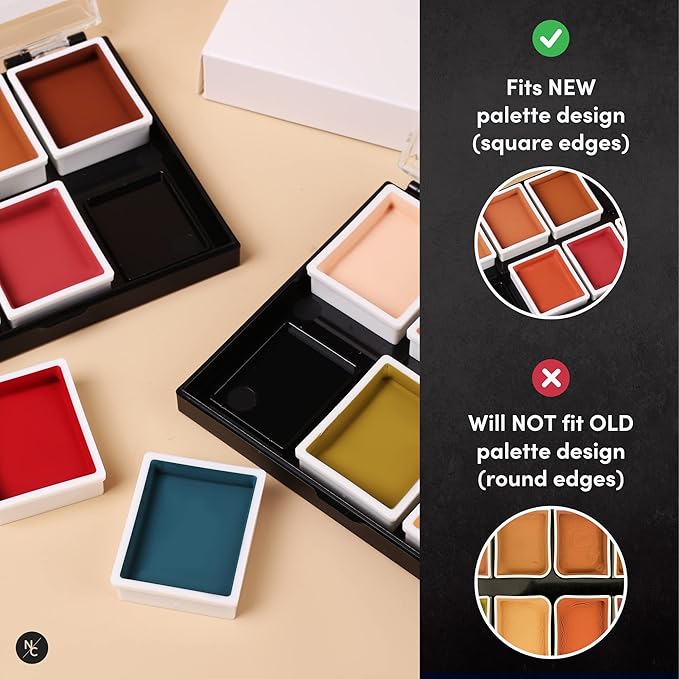 Alcohol Palette Refill Pans - Skin Tones - Cool Tone-Velvo Beauty