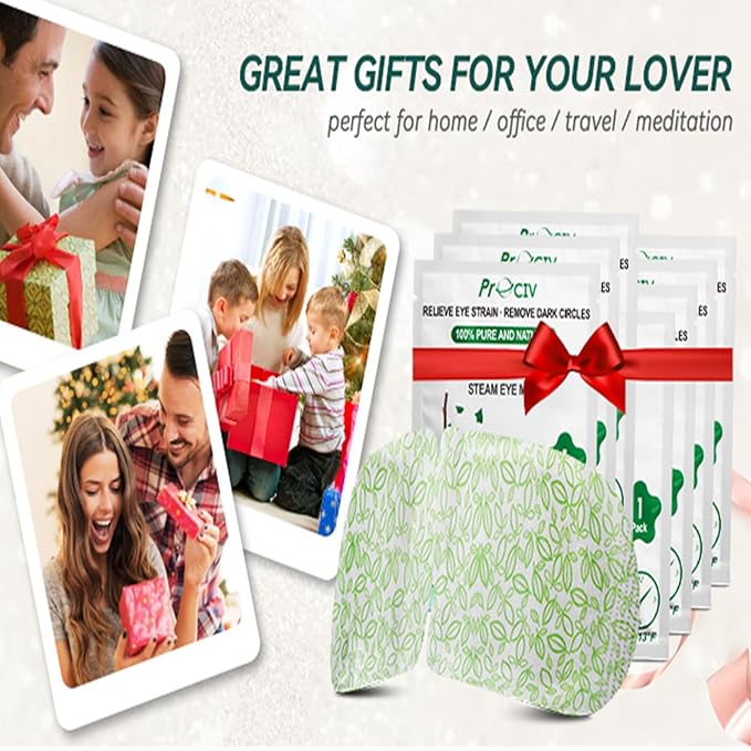 ProCIV 30 Packs Unscented Steam Eye Mask for Dry Eye, Self Heating Moist Heated Eye Mask for Dark Circles and Puffiness Disposable Warming Eye Mask for Soothing Headache Relieve Eye Fatigue Sleep Mask-Velvo Beauty