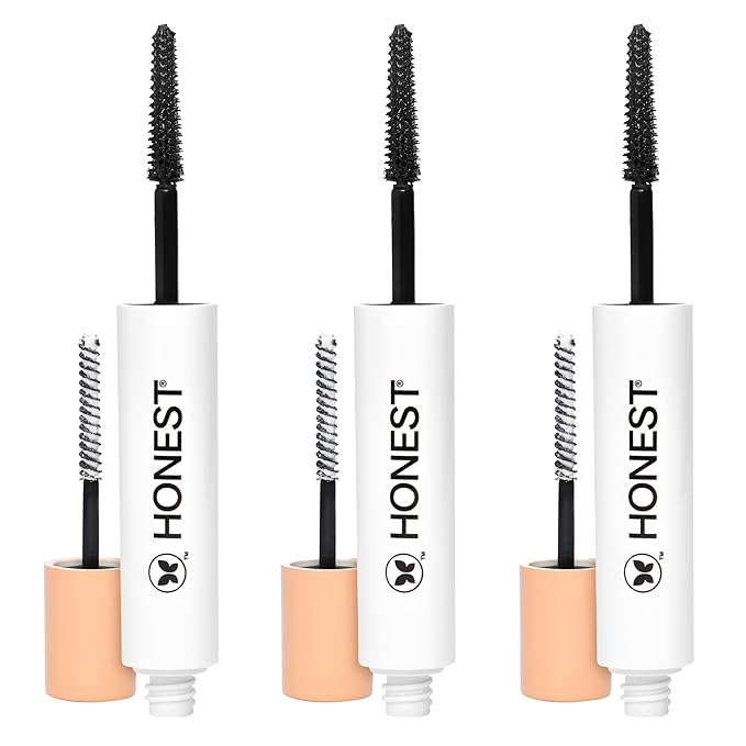 Honest Beauty 2-in-1 Extreme Length Mascara + Lash Primer 3-Pack | EWG Verified + Cruelty Free | 0.27 fl oz each (pack of 3)-Velvo Beauty