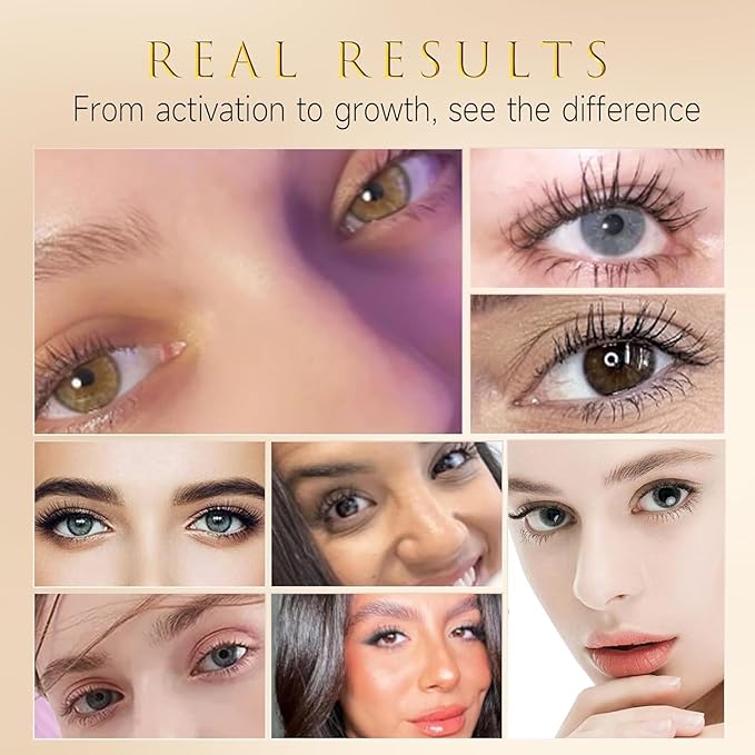 Eyelash Growth Serum – 15 Plant Extracts for Longer, Denser & Robust Lashes,Boosts Natural Lash Development,eyelash serum,Enhance Natural Beauty, Hypoallergenic Oil Free,lash growth serum（Black-Gold）-Velvo Beauty