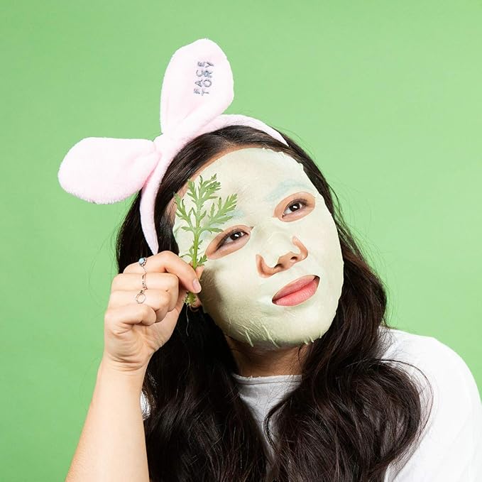 FACETORY K Beauty Face Mask Skin Care - ARTEMISIA REFRESHING RELIEF Sheet Mask with Artemesia Plant Extract | Soothes Redness & Breakouts (10 Pack)-Velvo Beauty