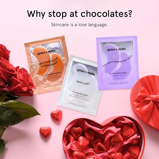 grace & stella Caffeine Under Eye Patches - Awakening Eye Patches for Puffy Eyes and Dark Circles - Under Eye Mask Patches with Niacinamide & Hyaluronic Acid - Vegan, Cruelty-Free (Bronze, 48 Pairs)-Velvo Beauty