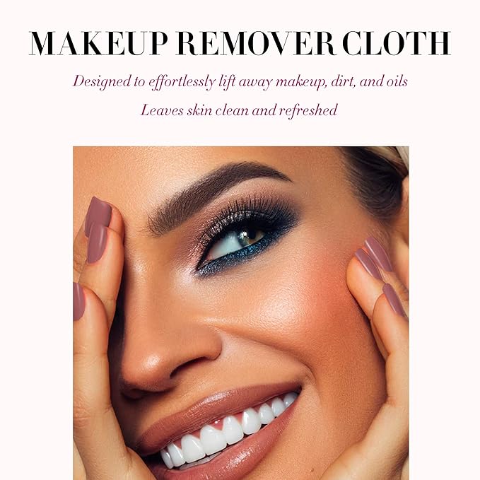 LUMINESS Airbrush Spray Makeup Eraser & Makeup Remover Cloth Set - Eye Makeup Remover Spray with Reusable & Eco-Friendly Makeup Washcloths for Face - Gentle Make Up Remover for Soft Skin-Velvo Beauty