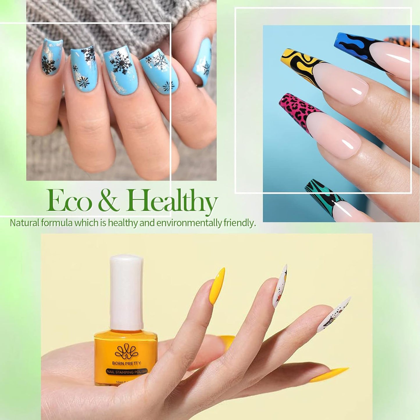 Born Pretty Nail Art Stamping Polish Holographic Chameleon Effect Fingernail Stamp Polish Set Manicure Print Nail Polish for Stamping Plates 24 Colors Bulk Nail Polish Set Gift Collection-Velvo Beauty