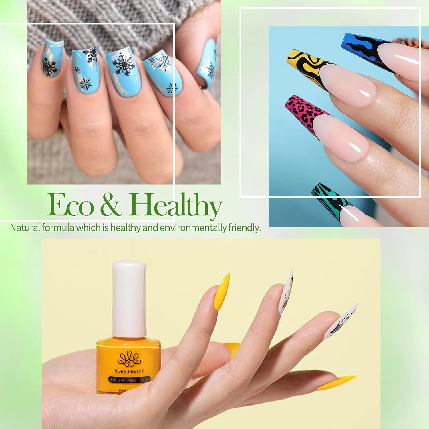 Born Pretty Nail Art Stamping Polish Holographic Chameleon Effect Fingernail Stamp Polish Set Manicure Print Nail Polish for Stamping Plates 24 Colors Bulk Nail Polish Set Gift Collection-Velvo Beauty