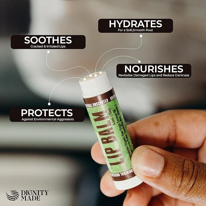 Moisturizing Lip Balm – Soothing & Fragrance-Free, Pack of 5 - Vegan w/Nourishing Coconut Oil, Cocoa Butter & Essential Oils – 4.4ml (0.15oz) Each – Lip Care Set-Velvo Beauty