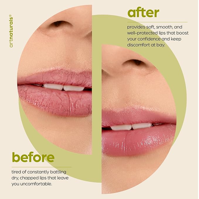 ArtNaturals Organic Beeswax Lip Balm Gift Set - Assorted Flavors with Aloe, Coconut & Jojoba Oils-Velvo Beauty