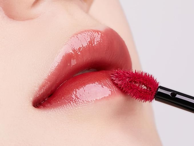 JUNG SAEM MOOL LIP-PRESSION Glow Lasting Tint 0.14 Fl Oz, Water-In-Oil Gloss Tint for Hydrated, Plump Lips, Non-Sticky Comfortable Fit for Radiant Lip Stain, Korean Lip Makeup (Fall in Red)-Velvo Beauty