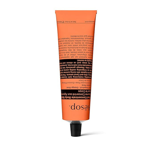 Aesop Rind Concentrate Travel Body Balm | Nourish and Smooth Skin with Shea and Cocoa Butter | Aloe Vera Juice to Soothe and Hydrate | 3.4oz / 100mL-Velvo Beauty