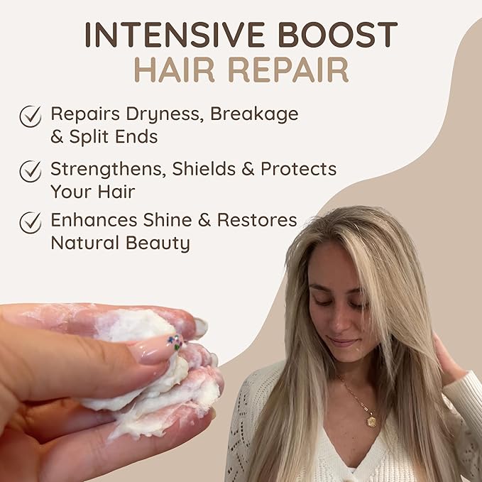 VITAMINS hair cosmetics Keratin Hair Mask - Deep Repair Conditioner with Biotin & Castor Oil - For Damaged, Dry, Curly, Straight, Thin & Fine Hair - Intense Collagen Protein Treatment-Velvo Beauty