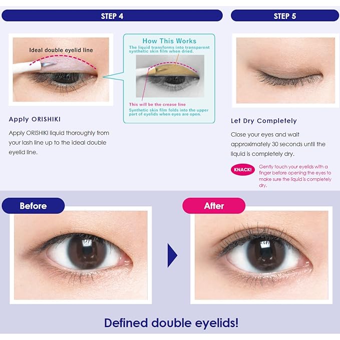 DUP ORISHIKI Eyelid Skin Film, Invisible Eyelid Lifter, Natural Eye Lid Defining Makeup Stick, Double Eyelid Lift for Droopy Eyes, Japanese Instant Natural Eye Makeup, Invisible Film Eyelid Maker-Velvo Beauty