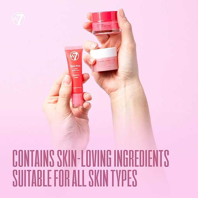 W7 Sweet Dreams Lip Care Trio - 3 Piece Set - Overnight Lip Mask, Lip Balm & Lip Scrub - Strawberry-Velvo Beauty