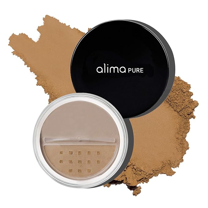Alima Pure Matte Foundation Loose Mineral Powder Foundation Makeup, Loose Powder Makeup Oil Free Talc Free Powder, Natural Makeup Mineral Foundation Full Coverage Natural Foundation Powder .15 oz/4.5g-Velvo Beauty
