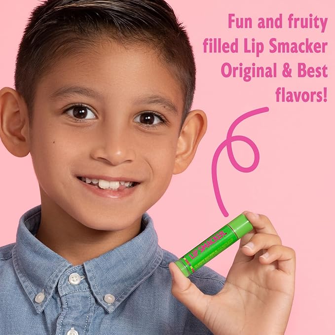 Lip Smacker Original & Best Party Pack - 10 Moisturizing Lip Balms, Classic Flavors, Hydrating & Protecting - Cruelty-Free- Oatmeal Cookie-Velvo Beauty