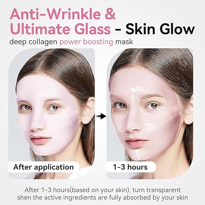 ISTON Bio-Collagen Face Mask,Overnight Revitalizing Hydrating Face Mask for Glowing Skin | Visible Firming, Deep Hydration & Refined Pores | Peptides, NMN & Hyaluronic Acid Masks For All Skin Type-Velvo Beauty