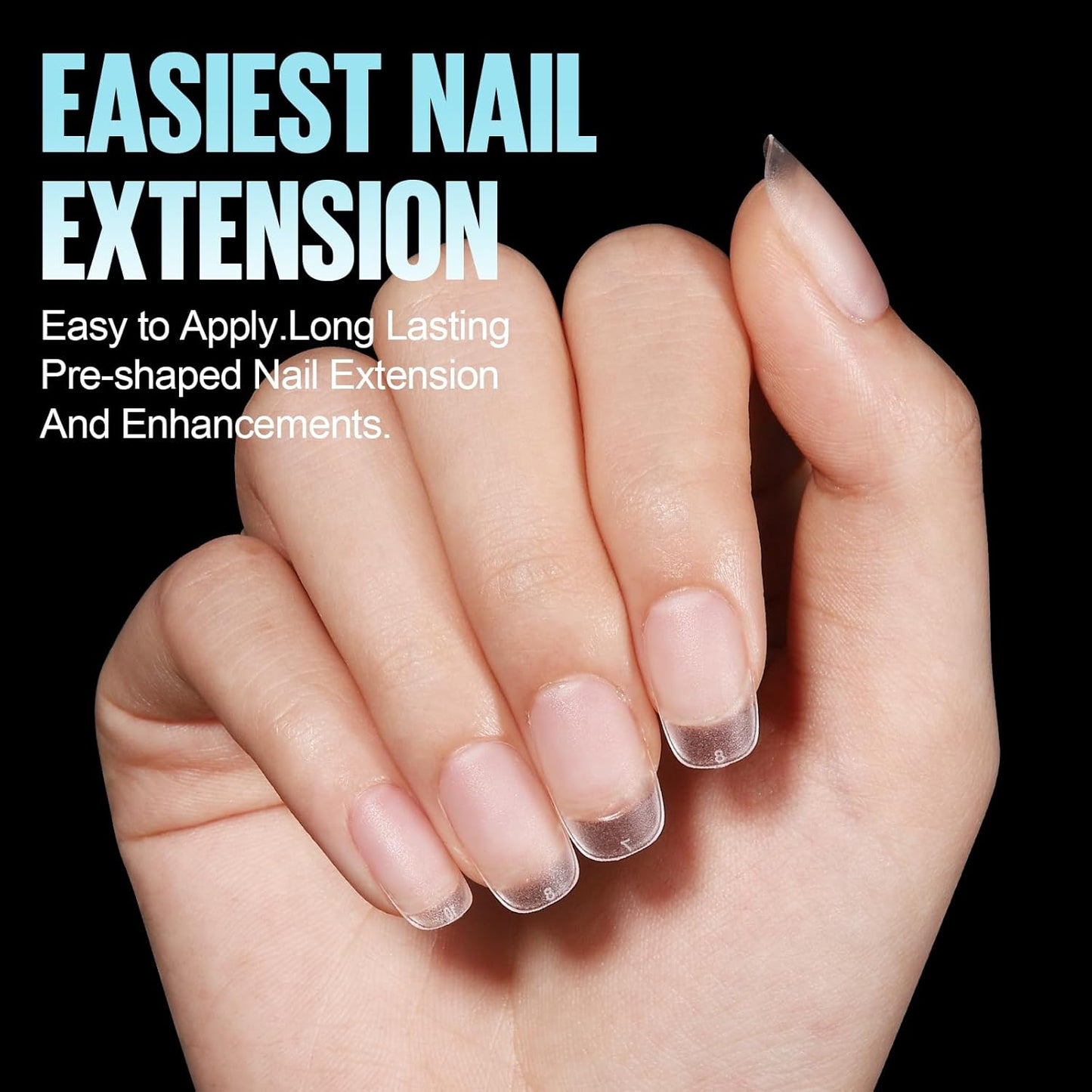 TOMICCA Short Oval Gel Tips, Oval Gel Nail Tips, No File Full Cover Press On Nails, Double Sided Matte Nail Tips, 360Pcs 15 Sizes Professional Nail Salon Manicure at Home for Girls and Women-Velvo Beauty